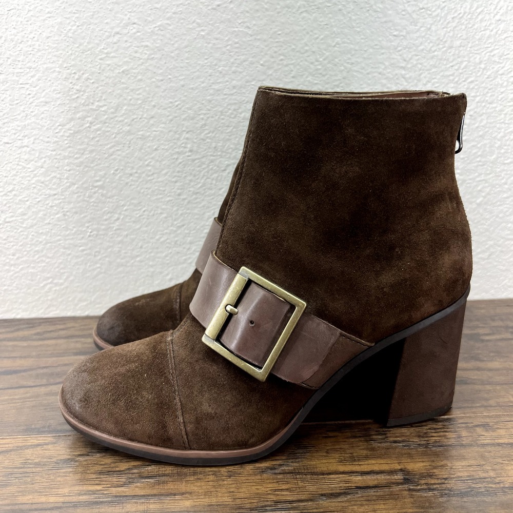 Korks Kork Ease Womens Boots Size 6 Denoon Brown Suede Buckle Back Zip Booties - Picture 7 of 12